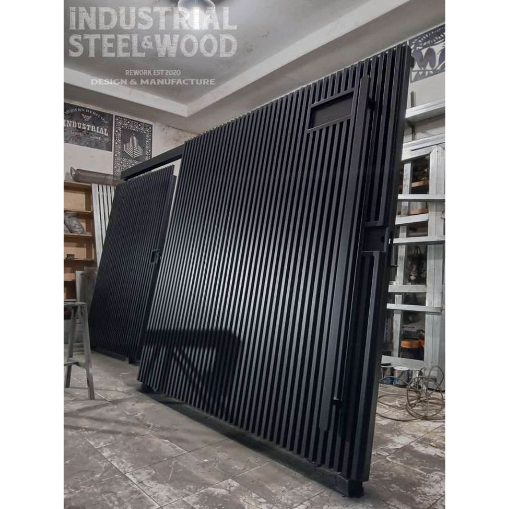 Pagar minimalis modern sliding dan lipat tahan karat