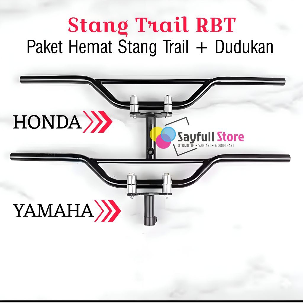 Paket Dudukan Stang Rbt Stang Trail Trondol Matic Dan Bebek Universal