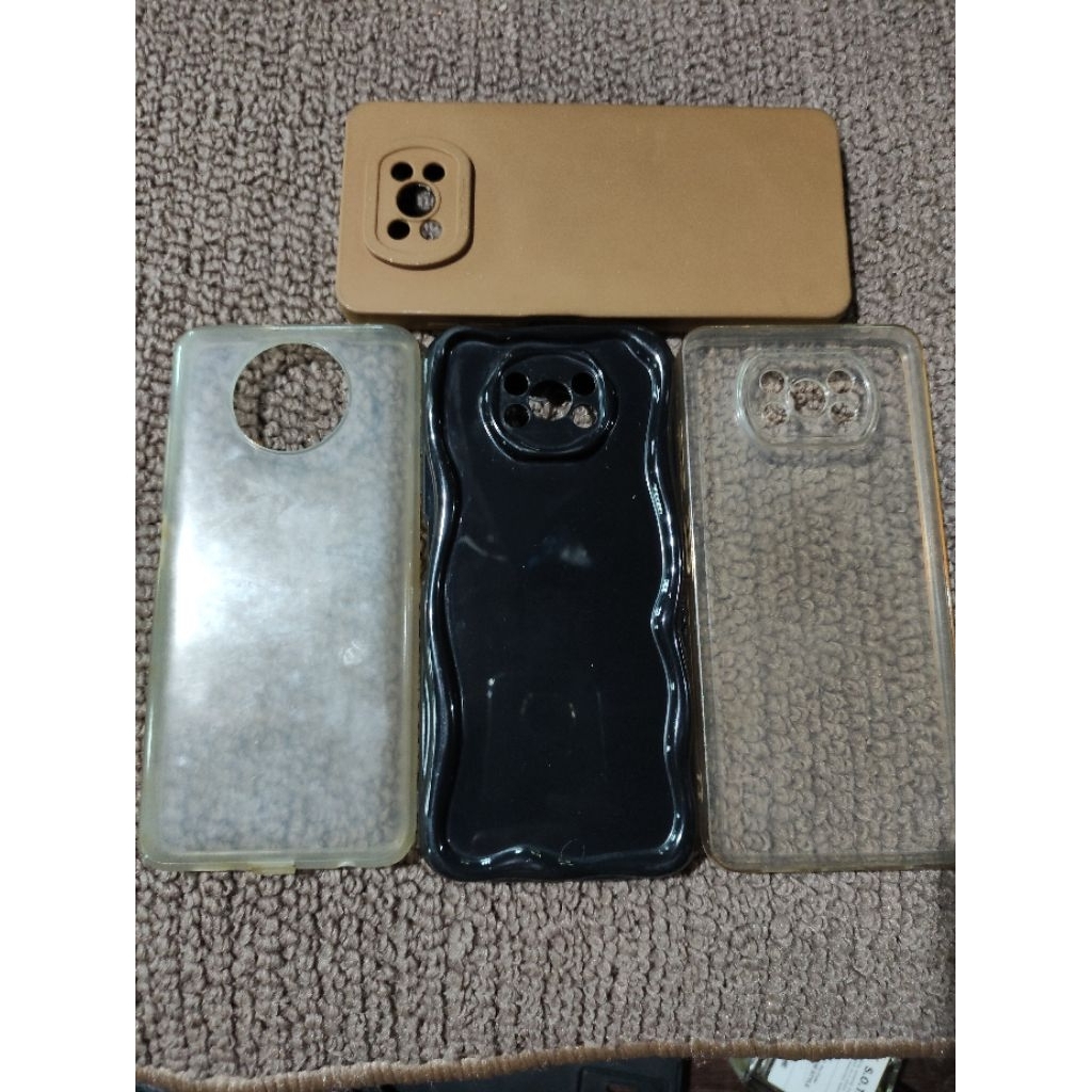 case original poco x3 nfc minus kuning dan free 3 case second