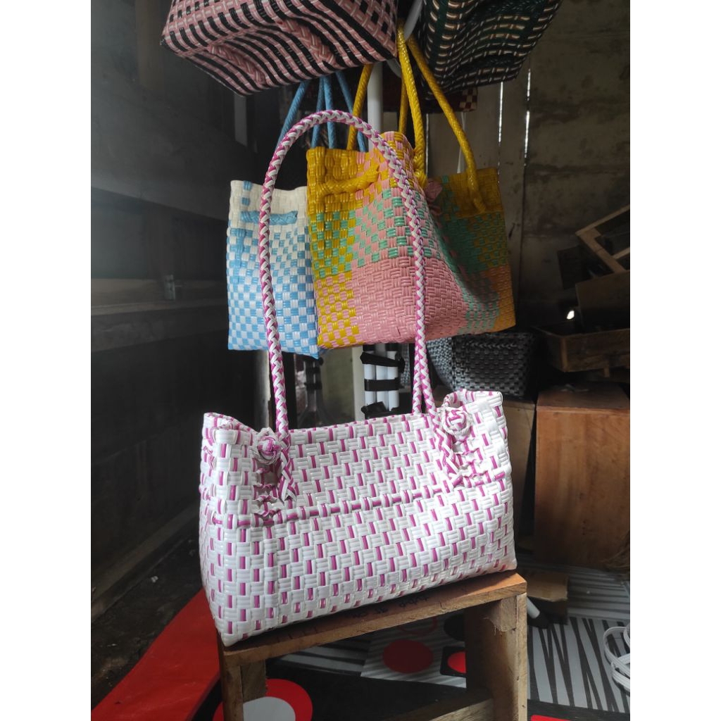 Tas Anyaman Model Tas Bahu Wanita Tas Anyaman Jali Premium