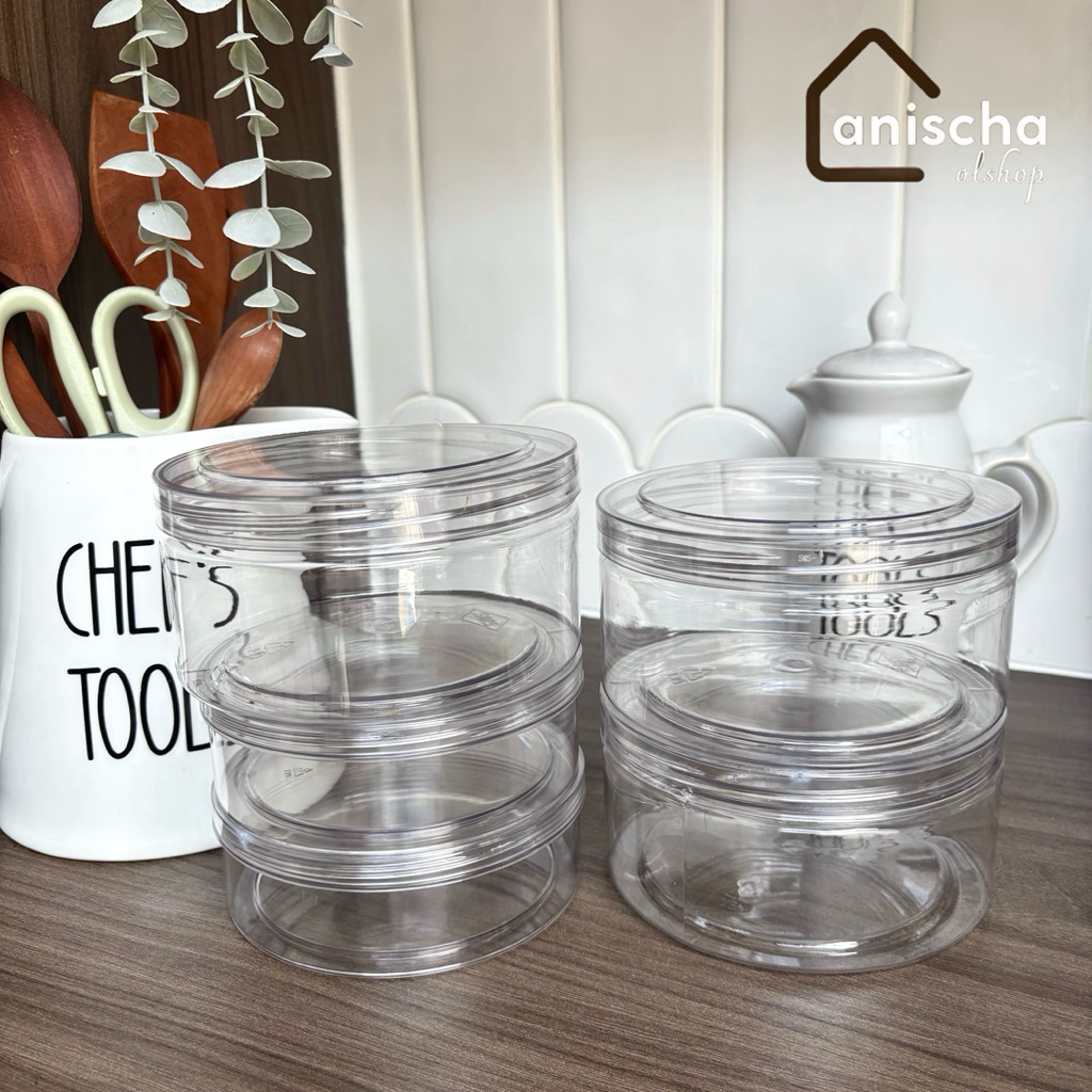 Toples Bulat Ulir Toples Kue Kering Nastar Kue Lebaran Toples Kedap Udara