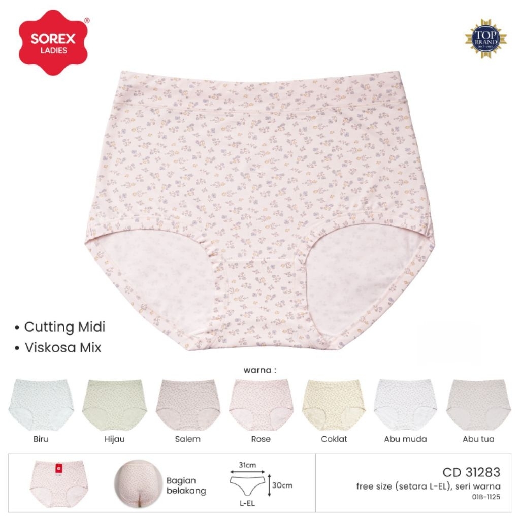 [ZDS] 3/6 PCS CD SOREX 31283 - MOTIF BUNGA CELANA DALAM WANITA FREESIZE JUMBO