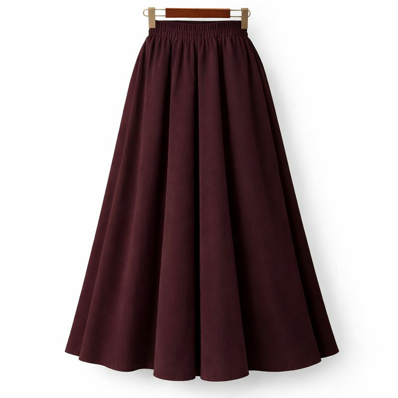 Rok WOLFIS Lebar Wanita Polos Panjang Jumbo High Waist Bahan Tebal Tidak Menerawang Formal Kerja Muslimah by KaRINA