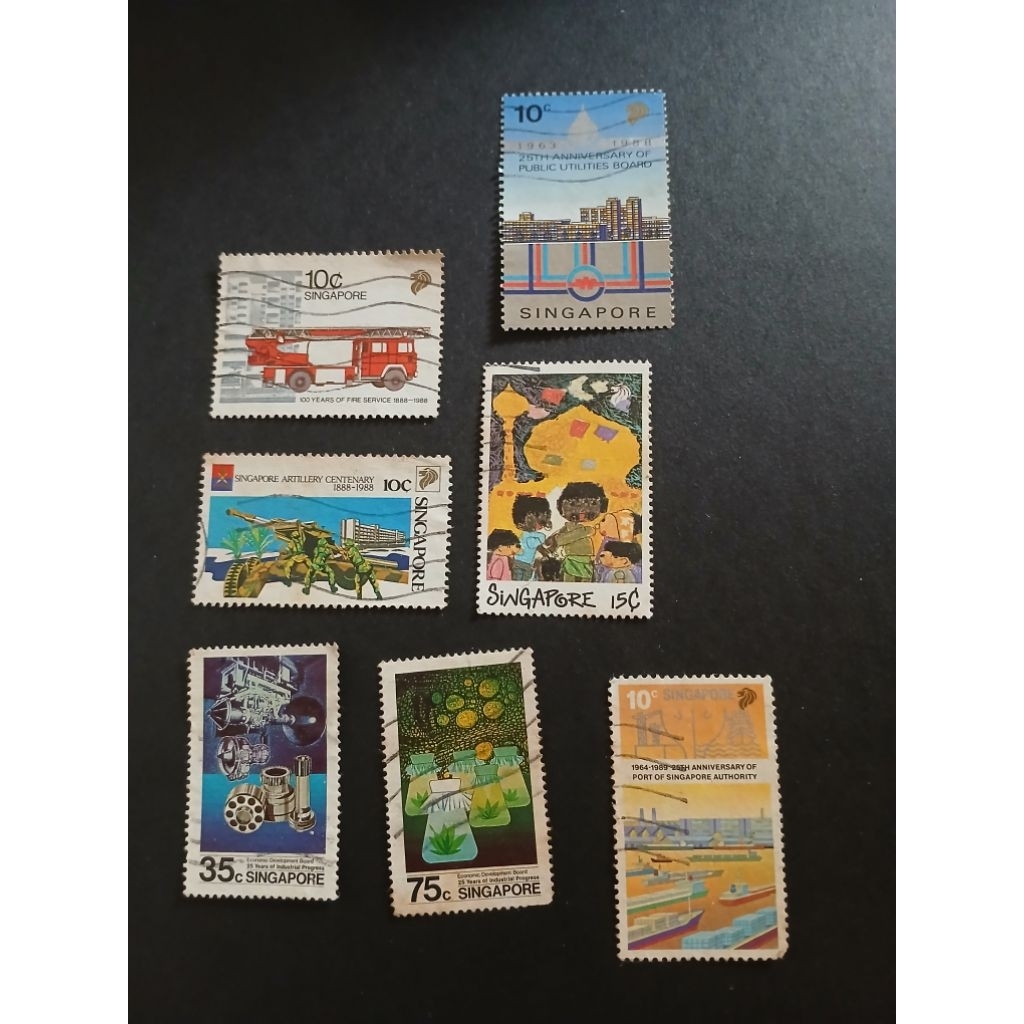 Perangko Jadul Singapura (Original)