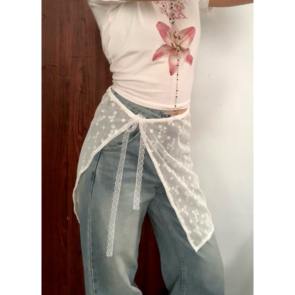 Rok Korean Lace Skirt Layering Rok Lace Wraping