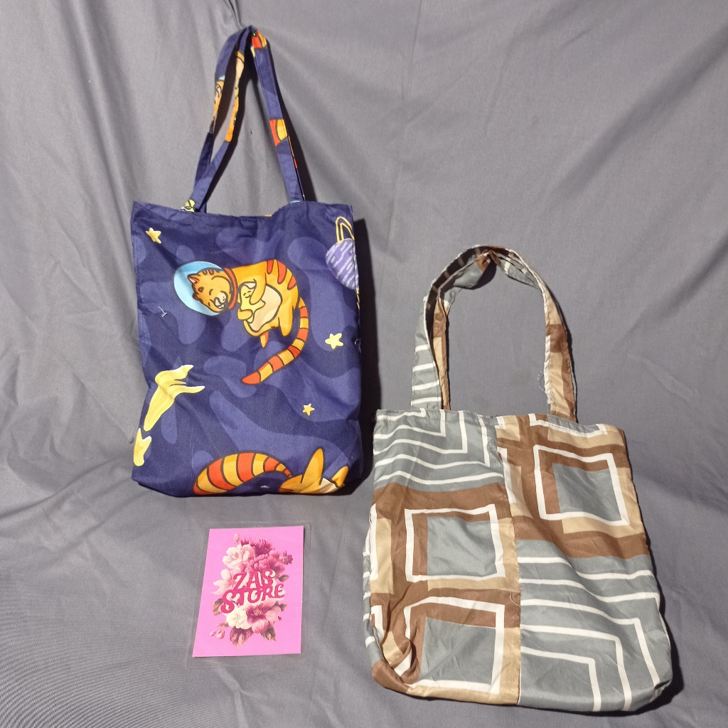 TAS KAIN PERCA MOTIF WARNA RANDOM TOTEBAG JINJING AESTHETIC RINGAN SERBAGUNA DENGAN DESAIN UNIK DAN 
