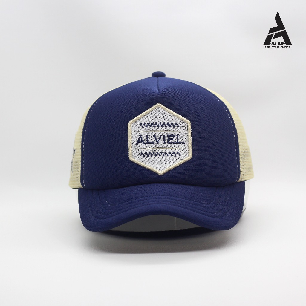 Elghazi X Alviel Navy blue Cream Pria Wanita Dewasa