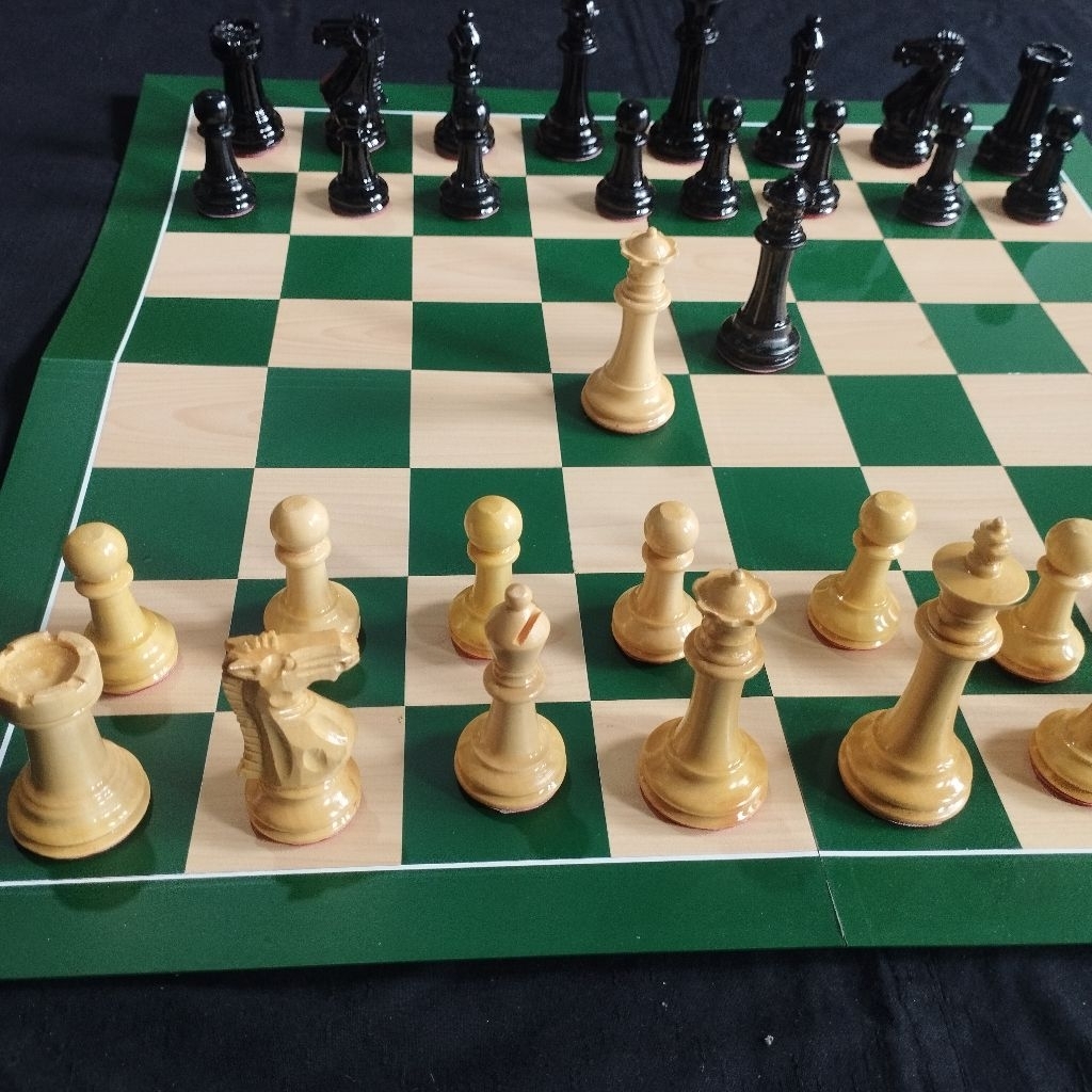 bidak buah catur kayu magnet dan papan lipat 4 standart PERCASI dan FIDE
