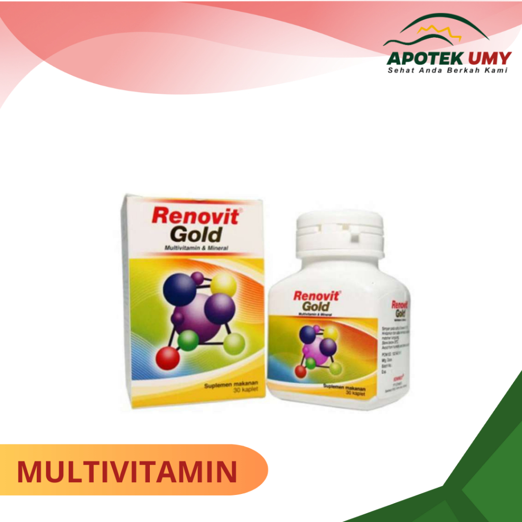 Renovit Gold 30 Kaplet Multivitamin untuk Lansia