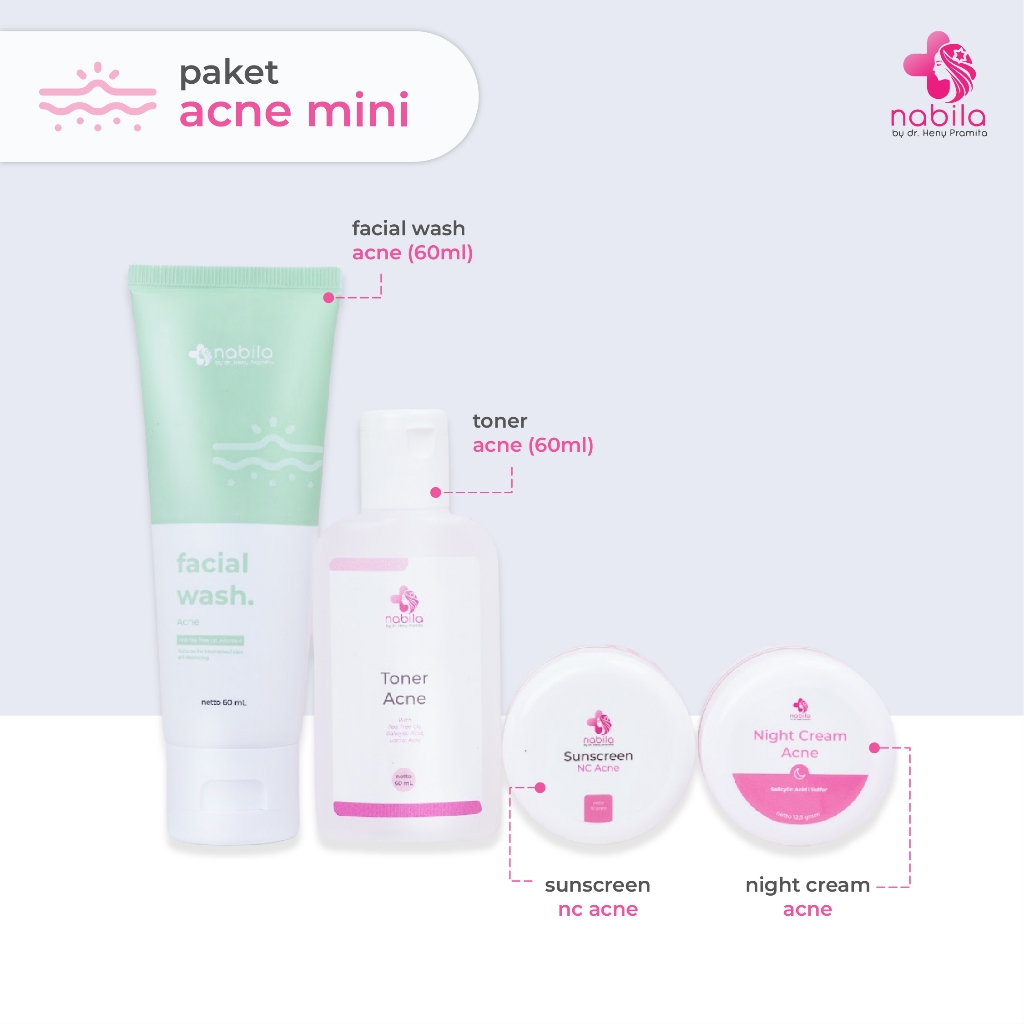 NABILA - PAKET HEMAT ACNE | PAKET JERAWAT DAN BRUNTUS | NABILA | NABILA SKINCARE | NABILASKINCARE
