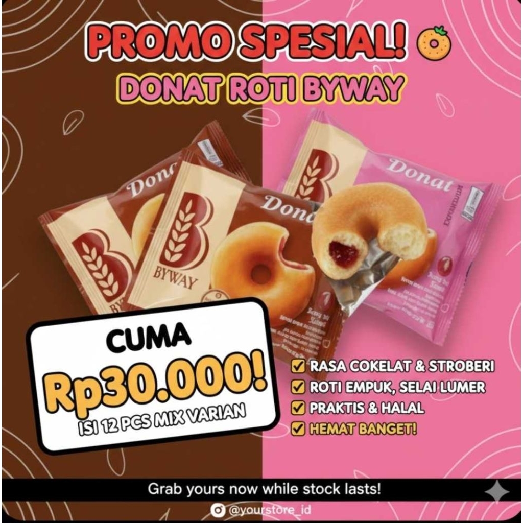 DONAT ROTI BYWAY 12PCS MIXVARIAN