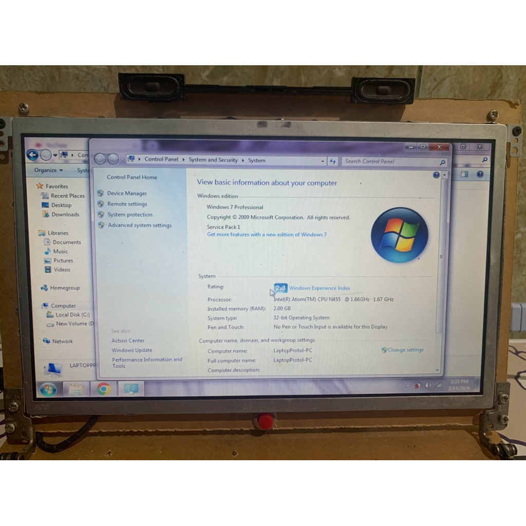 (bekas banyak minus) laptop netbook hp mini 5103 minus