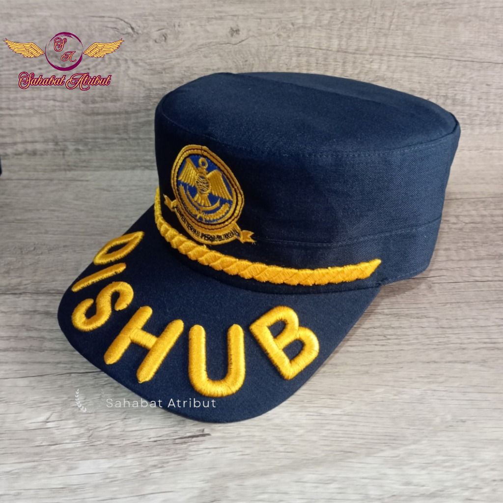 TOPI KEMENHUB GOL 3 FREE NAMA - TOPI KOMANDO KEMENHUB LOGO LIS DISHUB - TOPI PERHUBUNGAN