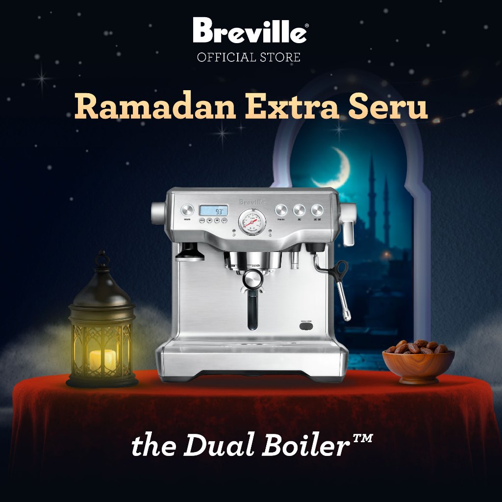 Breville BES920 Dual Boiler - Mesin Kopi Espresso Stainless Steel 13.6 kg