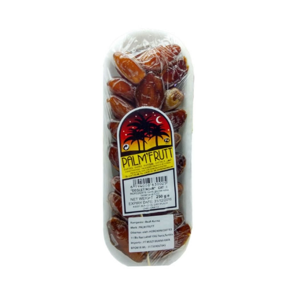 KURMA PALM'FRUTT PALM FRUIT DEGLET NOUR 250GRAM