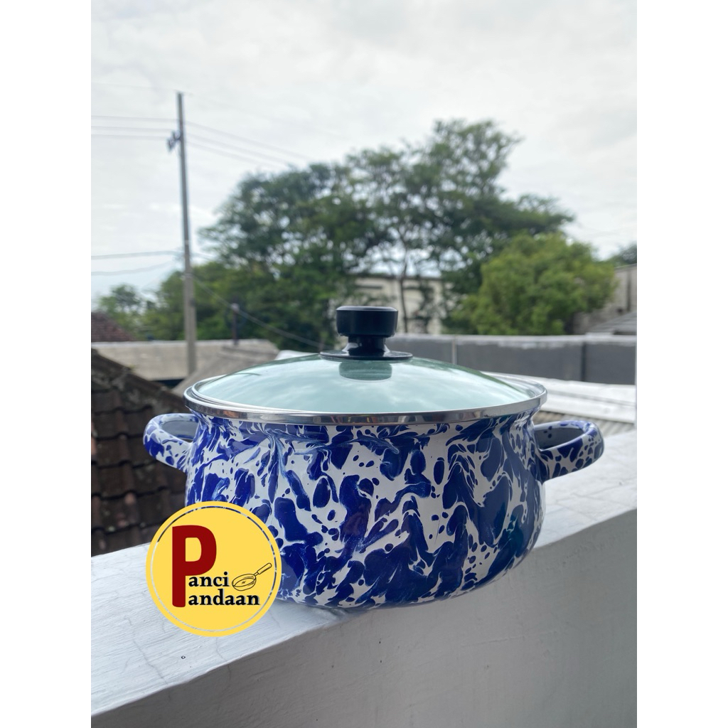 PANCI MASAK ENAMEL BLIRIK BIRU 20