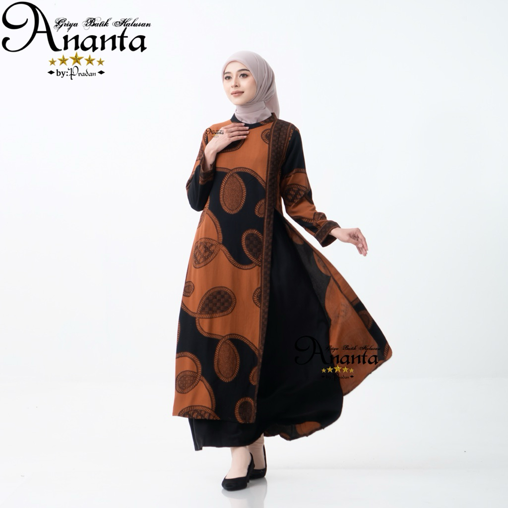 Batik Ananta Gamis Wanita EXCLUSIVE LUXURY EXCELLENT | Gamis Batik Halusan Ekslusif Luxury Excellent