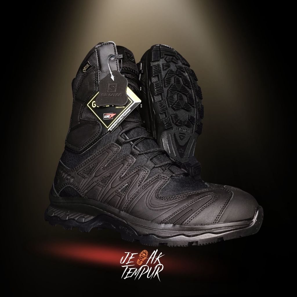 Sepatu Tactical PDL Black Boots Salomon 8 Inch