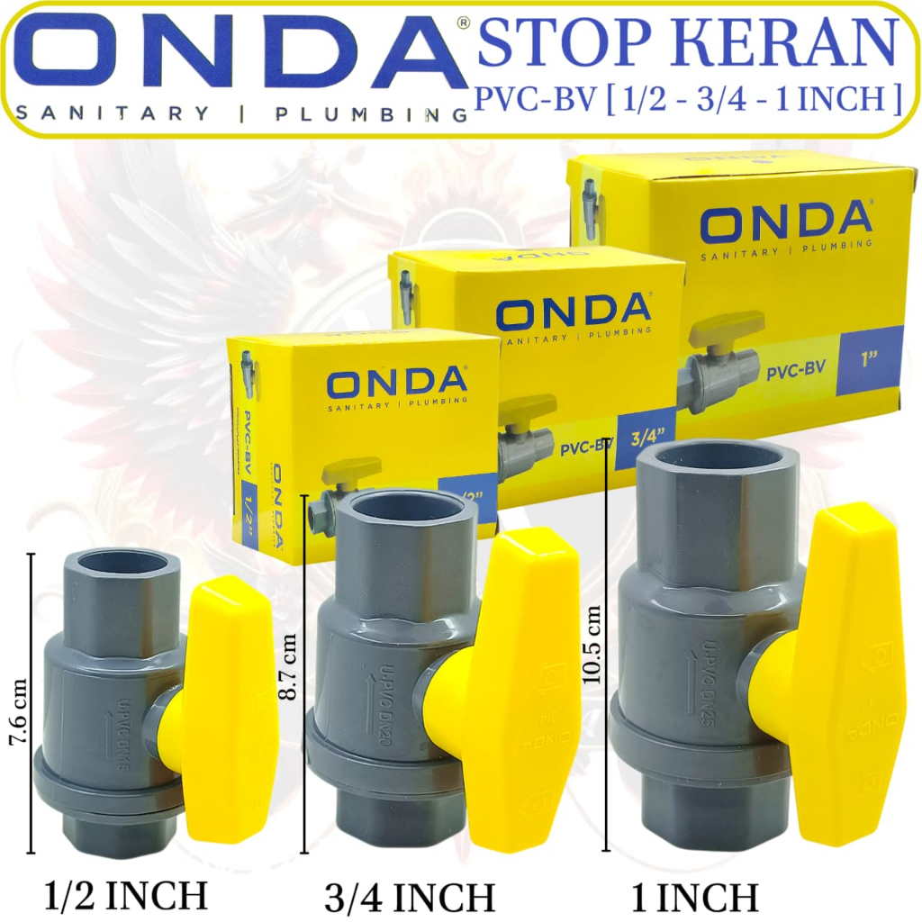 Stop Kran ONDA / Stop Keran PVC-BV (1/2, 3/4, 1 Inch) – Kran PVC Sanitary Plumbing