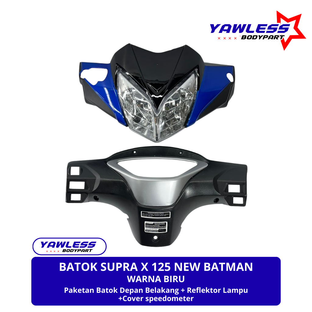 batok supra x 125 Batman warna Biru + Reflektor supra x 125 / batok lampu supra x 125