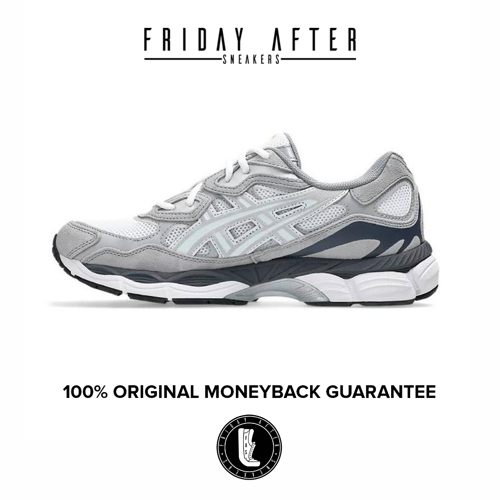Sepatu Sneakers Pria Asics Gel NYC Glacier Grey White Original Resmi