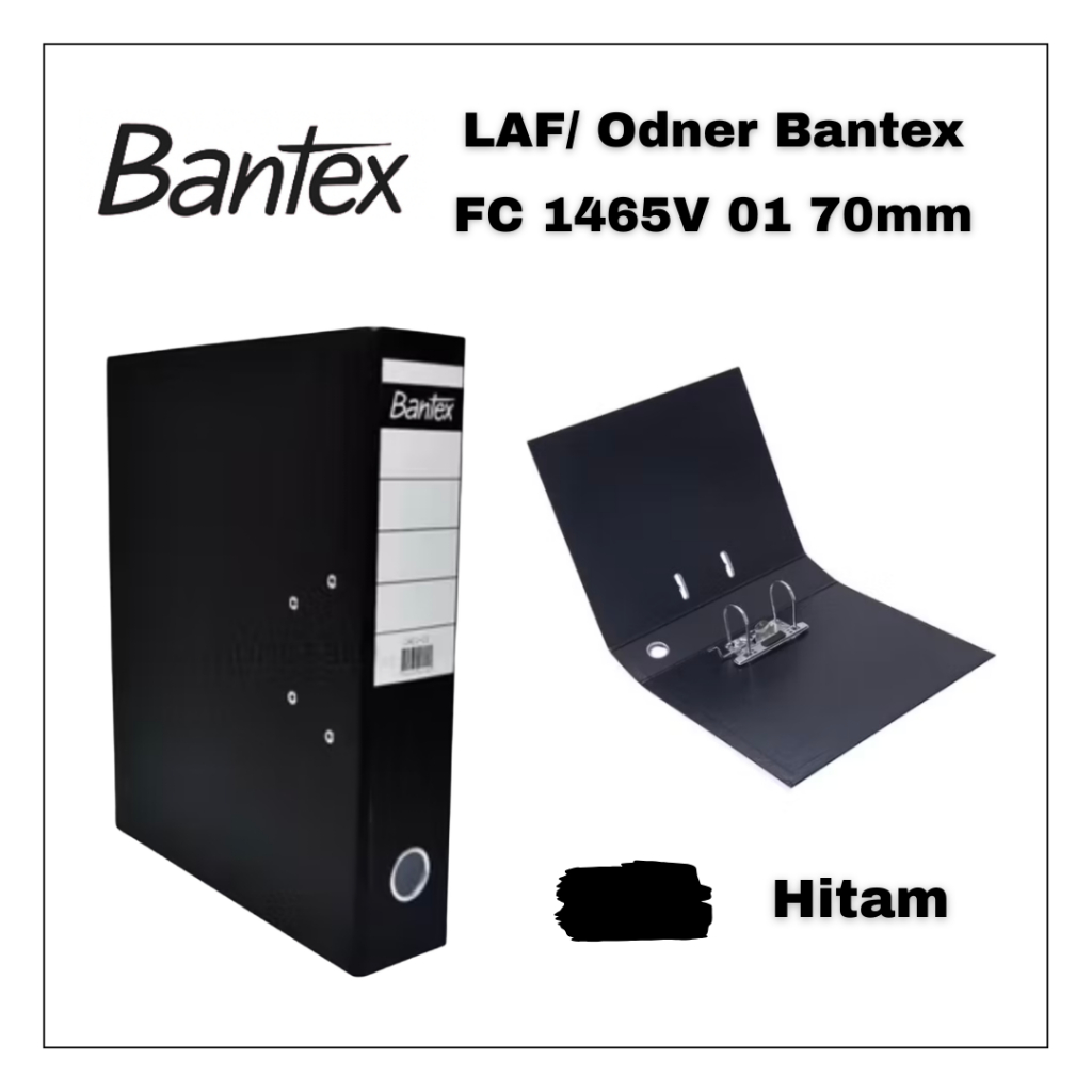 Odner Bantex Folio HITAM 1465V 70 mm [ 6 Pcs dan 12 Pcs ] LAF/ Odner Bantex FC 70mm HITAM SAJA