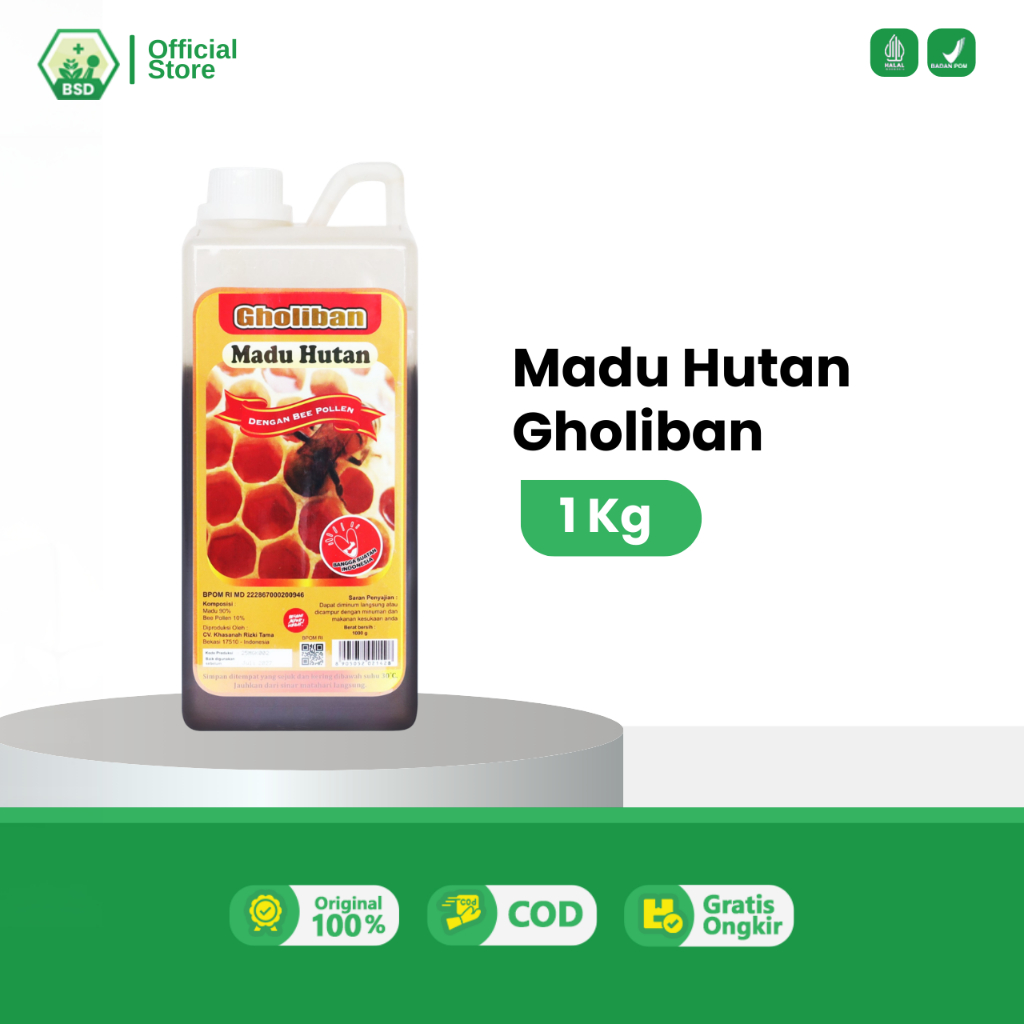 Madu Gholiban 1kg - Madu Hutan Gholiban