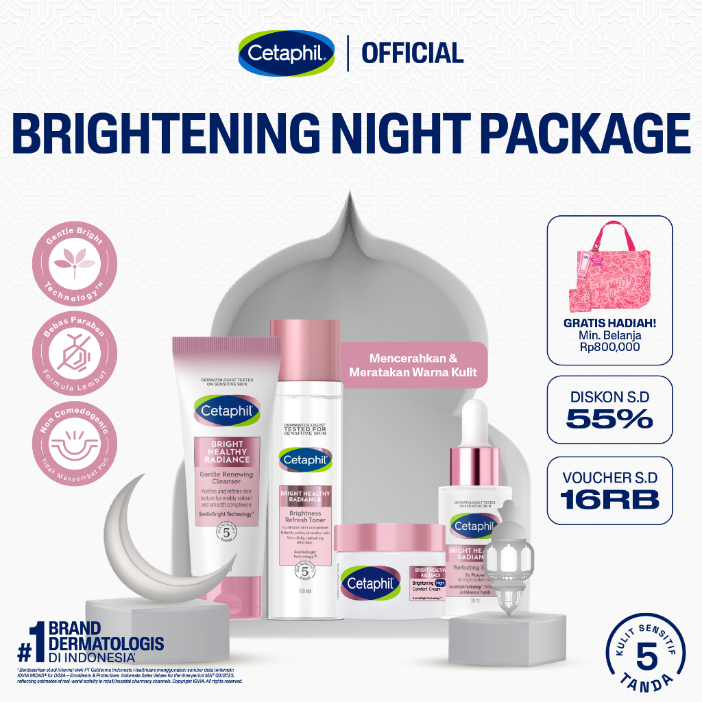 CETAPHIL BRIGHT HEALTHY RADIANCE NIGHT PACKAGE