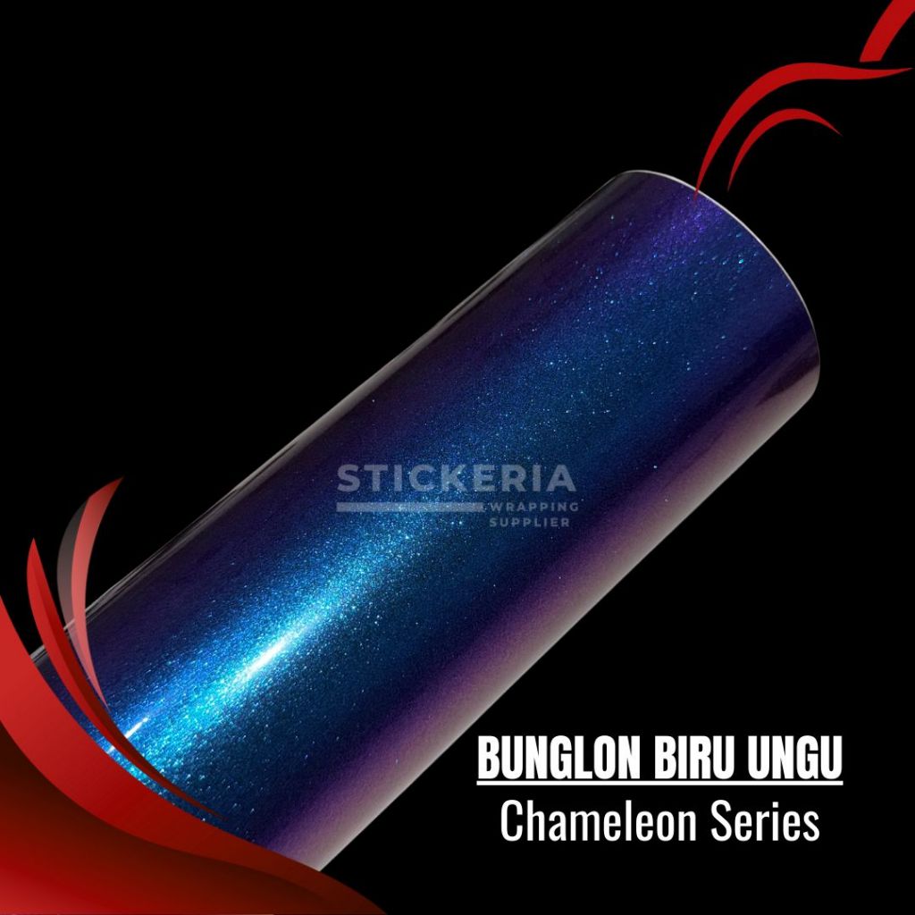 Sticker Bunglon Biru Ungu / Skotlet Bunglon Chameleon Blue / Stiker Bunglon Biru