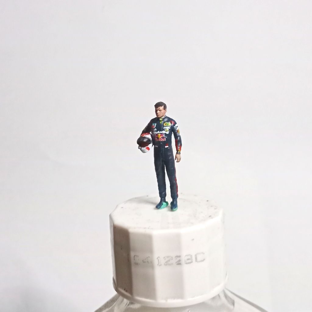 Mini Figure 1:64 NEW Pembalap F1 Redbull Max Verstappen Balap Formula 1 Resin 3D, Miniatur Diorama F