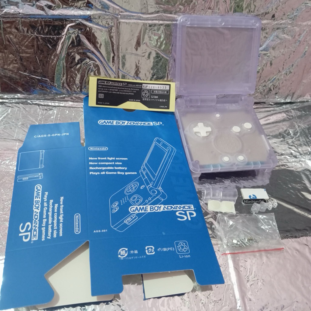 CASING NINTENDO GAME BOY ADVANCE TRANPARAN VIOLET SP CASING GAMEBOY ADVANCE SP GBA ADVANCE SP