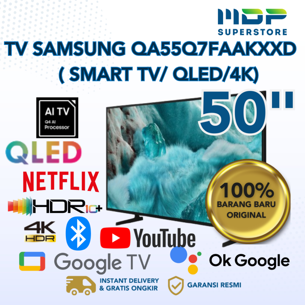 LED TV SAMSUNG 50" QA50Q7FAAKXXD ( SMART TV/ QLED/4K) 2025