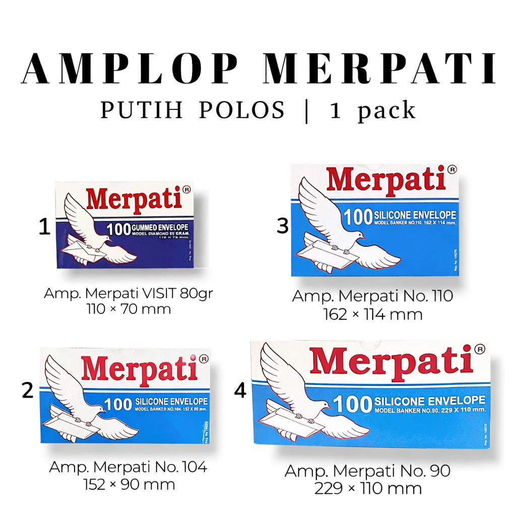 Amplop Merpati Polos Putih Kiky Merpati 100Lembar
