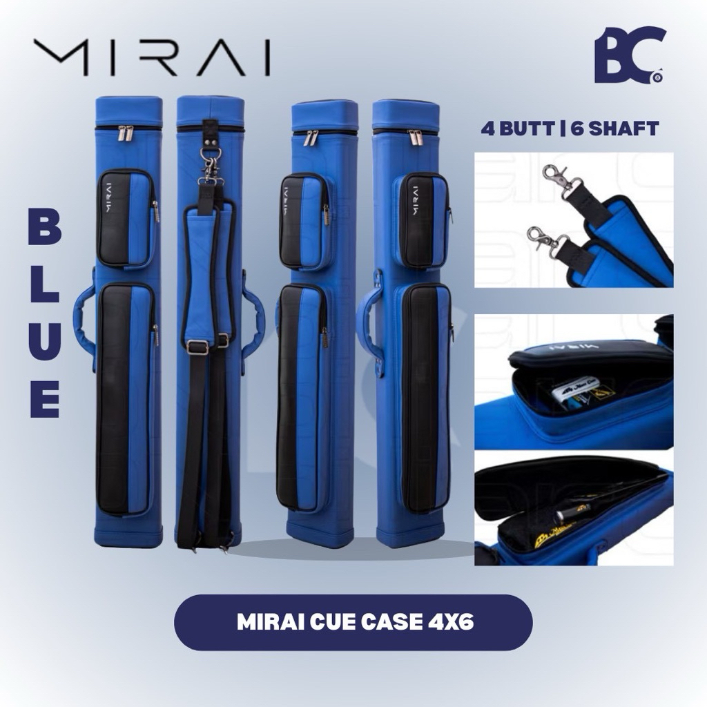 (PASTI ORI) Mirai 4x6 Cue Case - Tas Billiard Mirai 4x6 - Hardcase Mirai 4x6 - Billiard Case 4x6 Mir