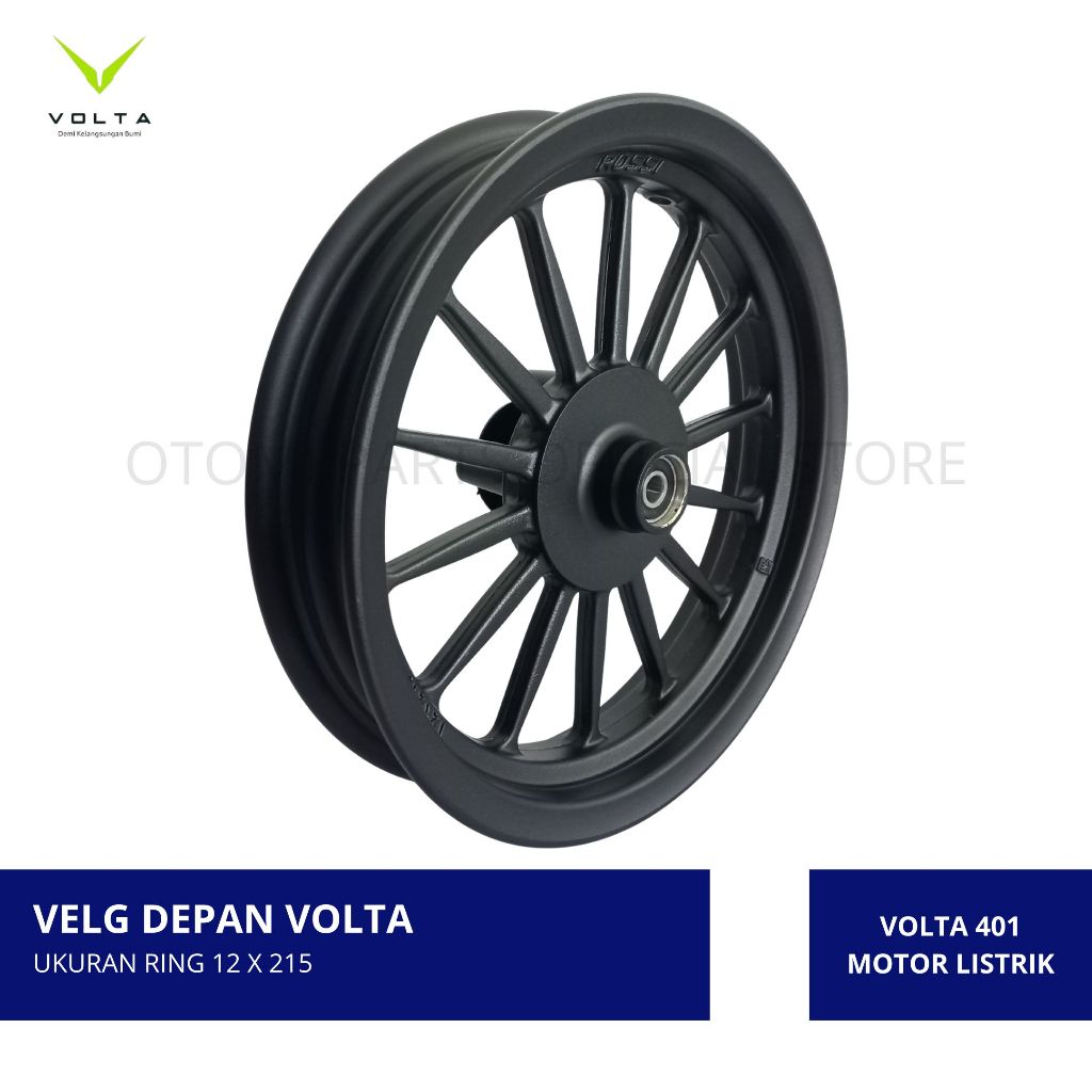 VOLTA ORIGINAL - VELG PELEK DEPAN MOTOR LISTRIK VOLTA 401 VIRGO MANDALA