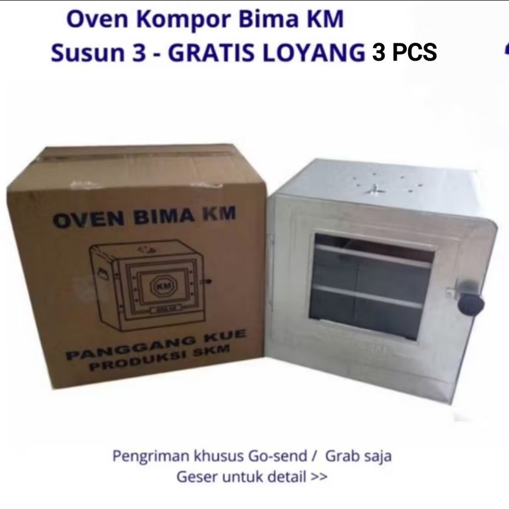 paket Oven bima km 3 susun free 3 loyang/oven angkringan/oven Kompor gas bima km