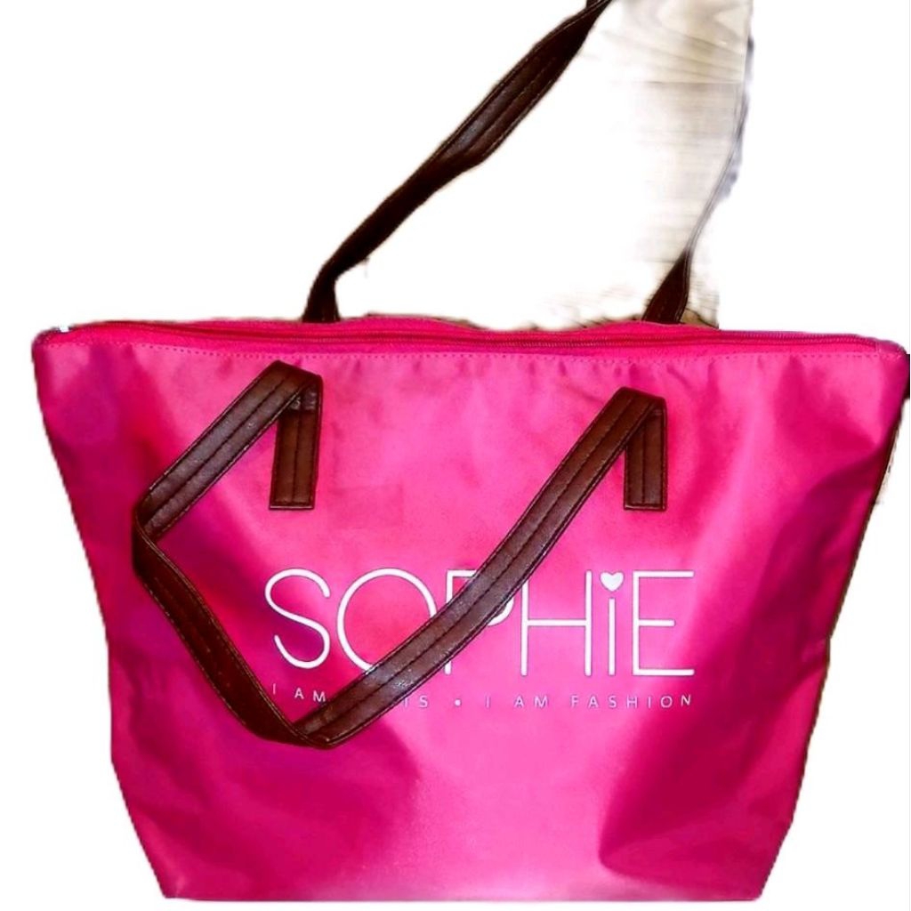 Preloved Tas Wanita/ Totte Bag Warna Pink Fanta