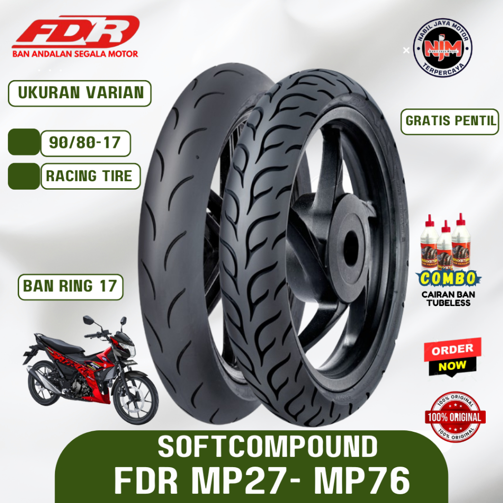 FDR Sport MP 76 ukuran 90/80 ring 17 Soft compound
