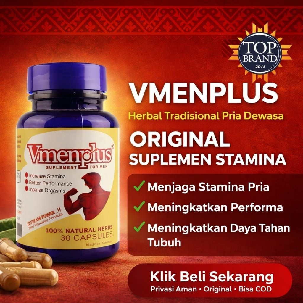 VMENPLUS Original Kapsul Herbal Tradisional Pria Dewasa Suplemen Stamina