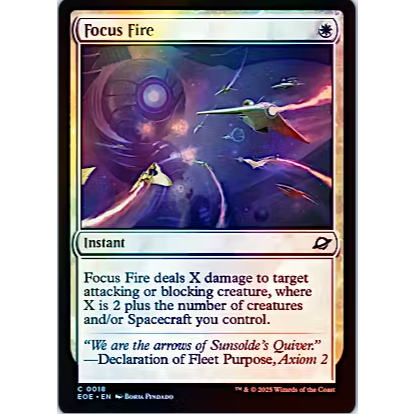 MTG Magic The Gathering Edge of Eternities Foil: Focus Fire C 0018 EOE