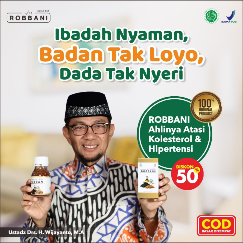 Robbani - isi 200 kapsul Bpom Original - Beli 1 Botol Robbani