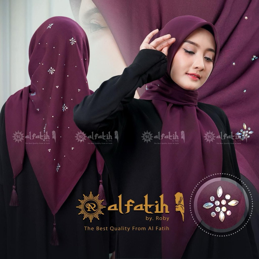 Hijab segi empat payet kuaci full swaroski//payet kuaci full//payet swaroski