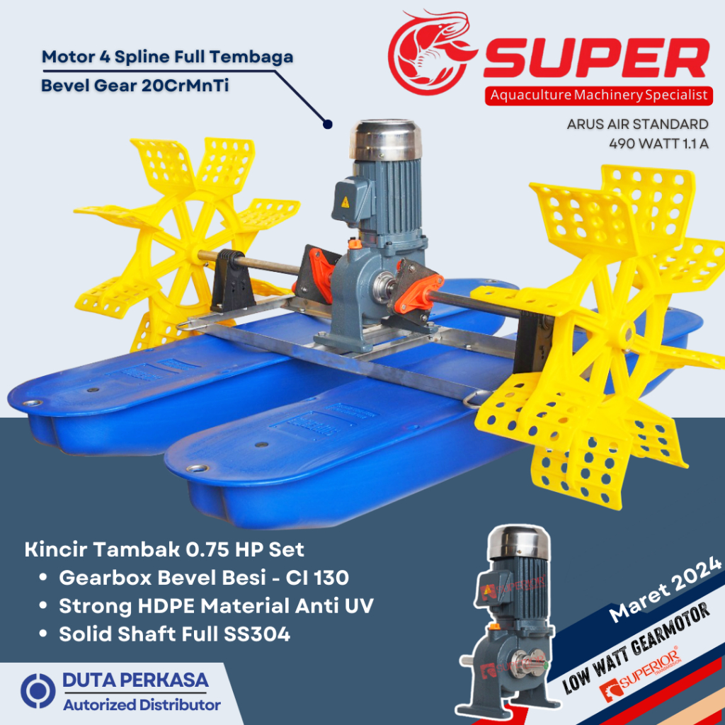 Kincir Air Tambak udang ikan 1 Phase 3 phase Futi Super