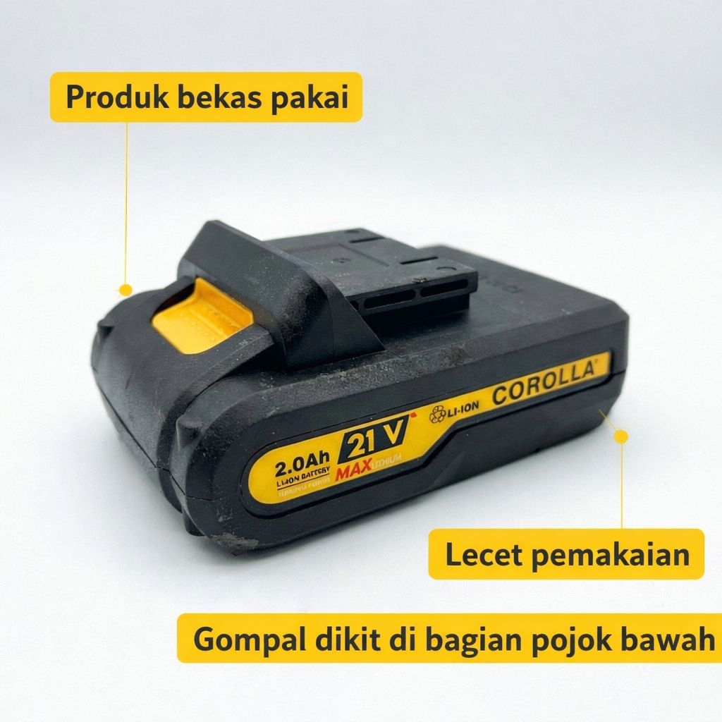 KESING/CASING BATERAI BOR KONDISI BEKAS BACA DISKRIPSI