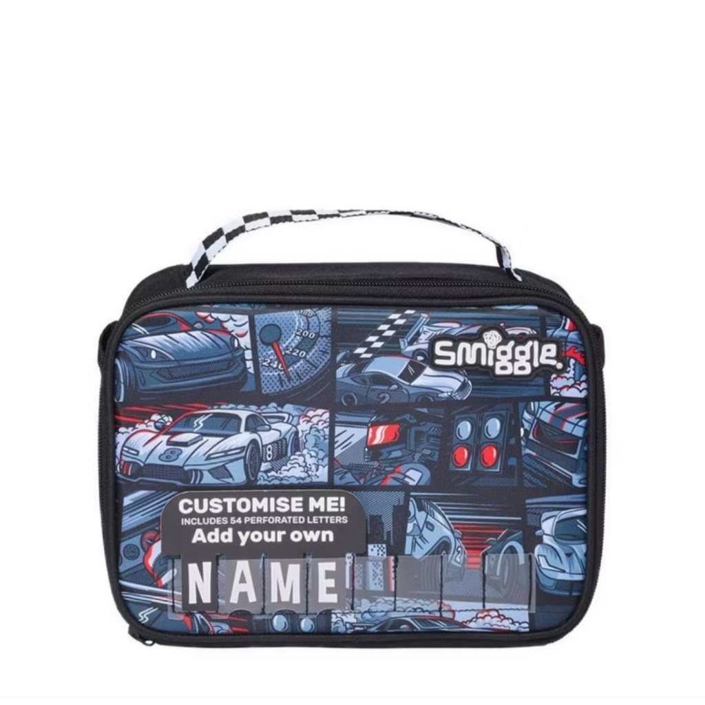 (ORIGINAL) Limitless Oblong Square Lunchbox (Tas Bekal Makan Anak Sekolah SD-SMP) - Grey Racing