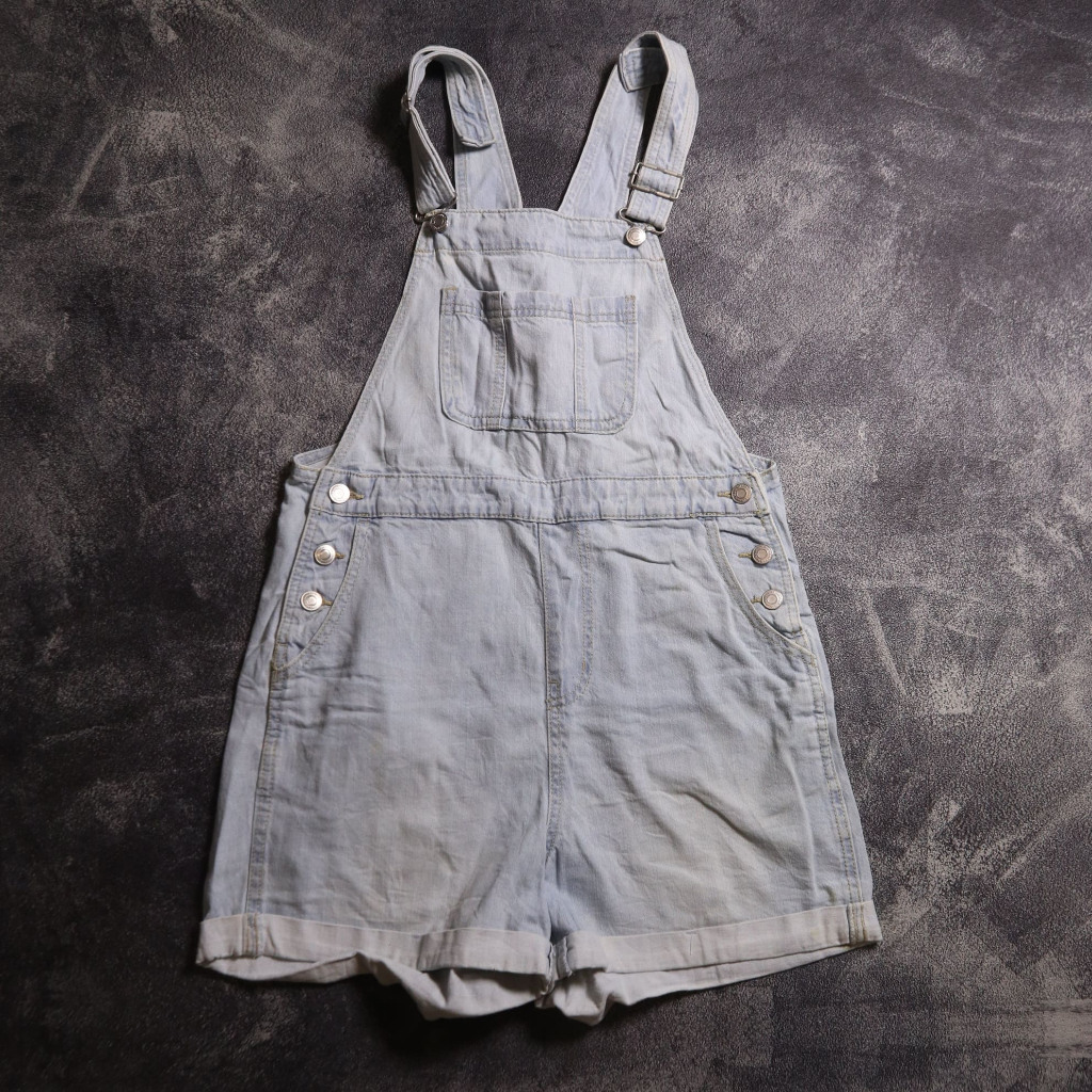 OVERALL COLZA JEANS SHORT DENIM PANTS JUMPSUIT CELANA PENDEK OV5 SIZE M 28-30