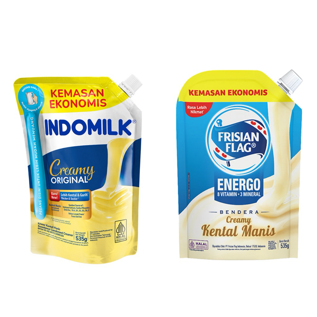 Indomilk pouch || Frisian Flag pouch Indomilk susu kental manis pouch 545ml
