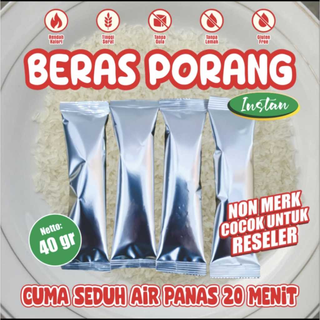 Beras Porang/Beras Porang Sachet/Beras Shirataki/Beras Diet/Beras Low Kalori