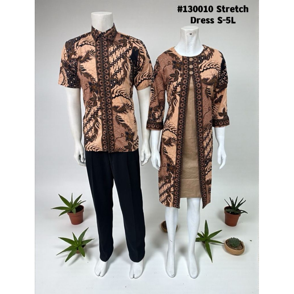 | Dress Batik Wanita Katun Strech | Baju Batik Wanita| Batik Modern | Batik Kekinian| Batik Couple |