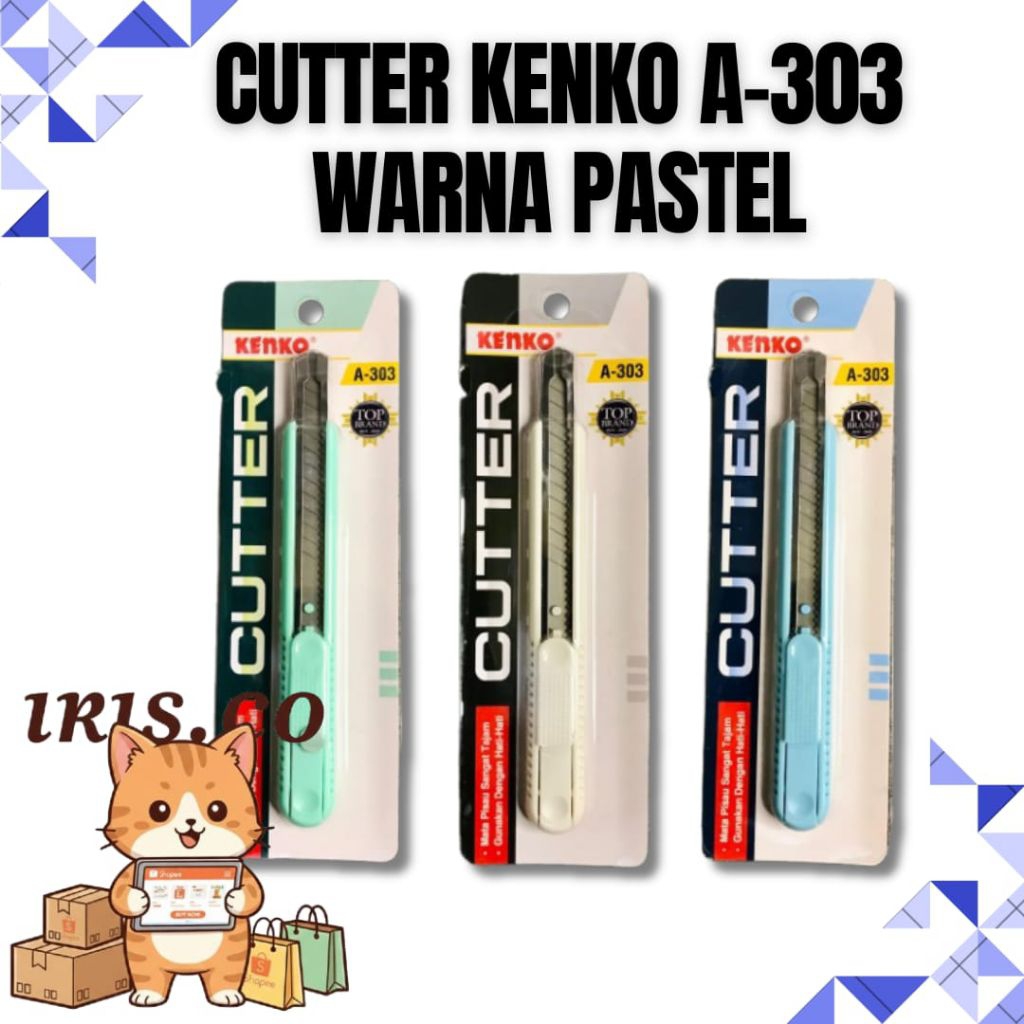 CUTTER KENKO A-303 WARNA PASTEL / CUTTER WARNA PASTEL / CUTTER WARNA WARNI